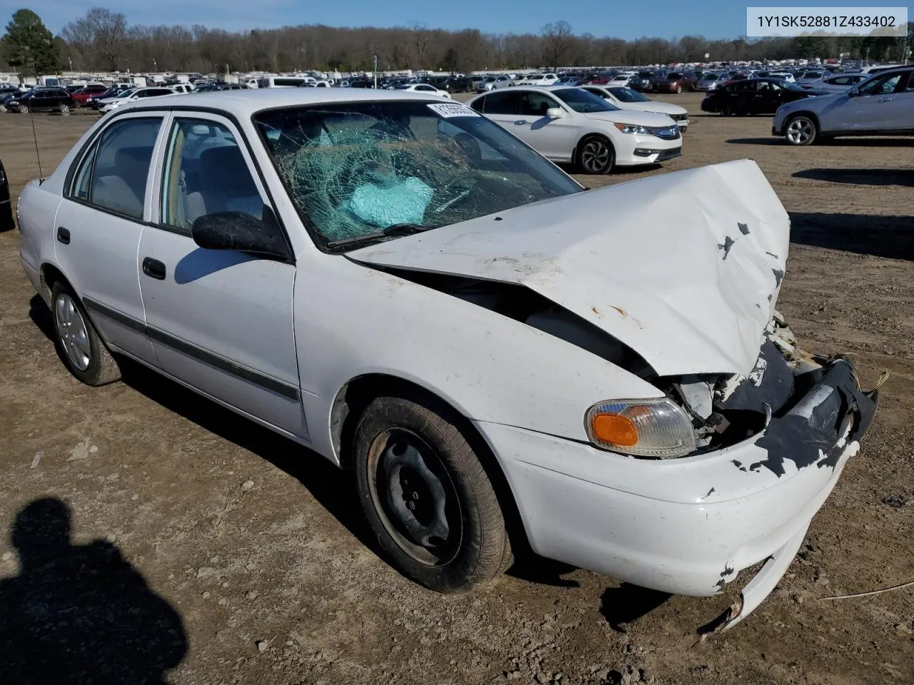 2001 Chevrolet Geo Prizm Base VIN: 1Y1SK52881Z433402 Lot: 81266503