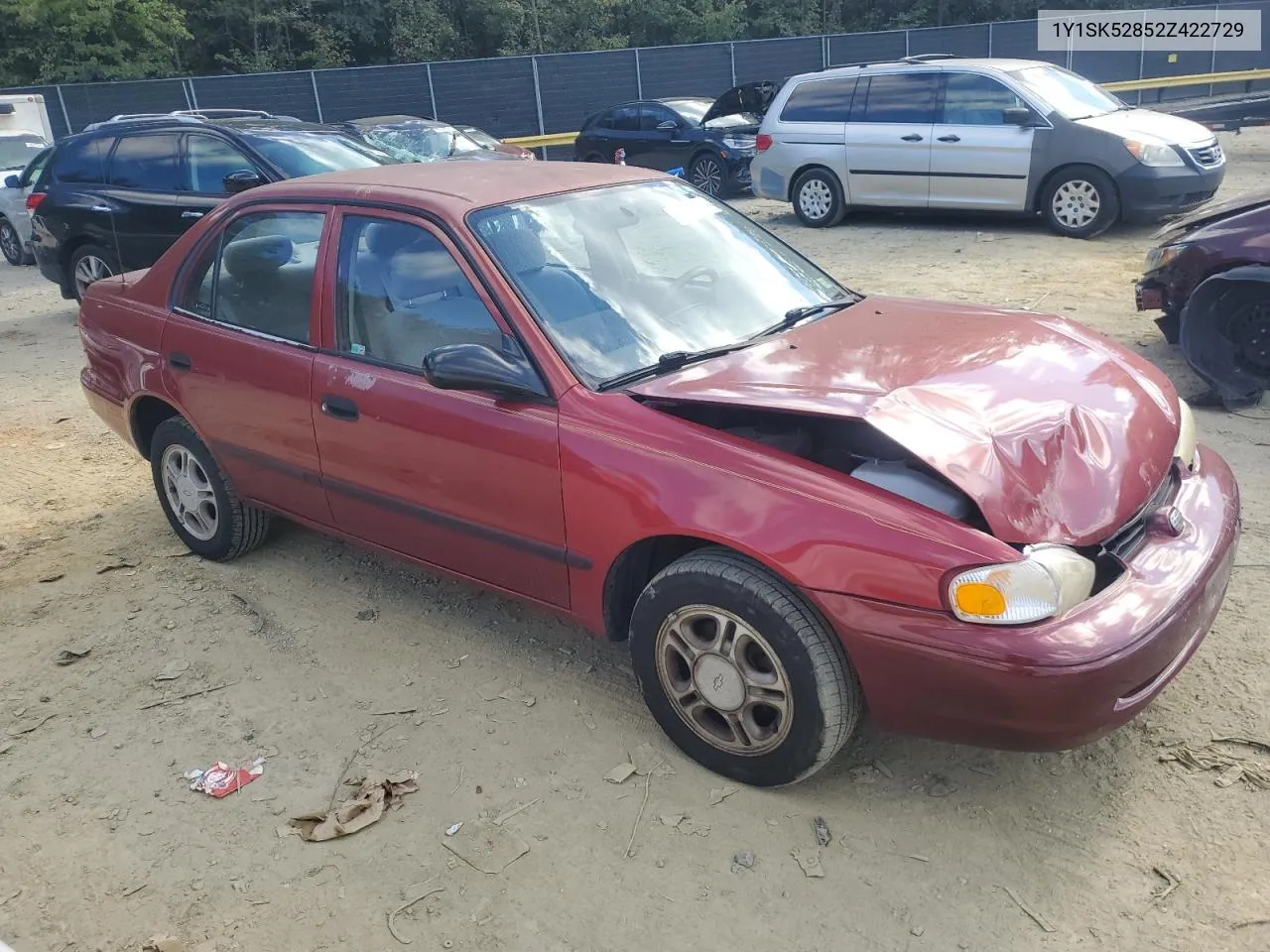 2002 Chevrolet Geo Prizm Base VIN: 1Y1SK52852Z422729 Lot: 75642094