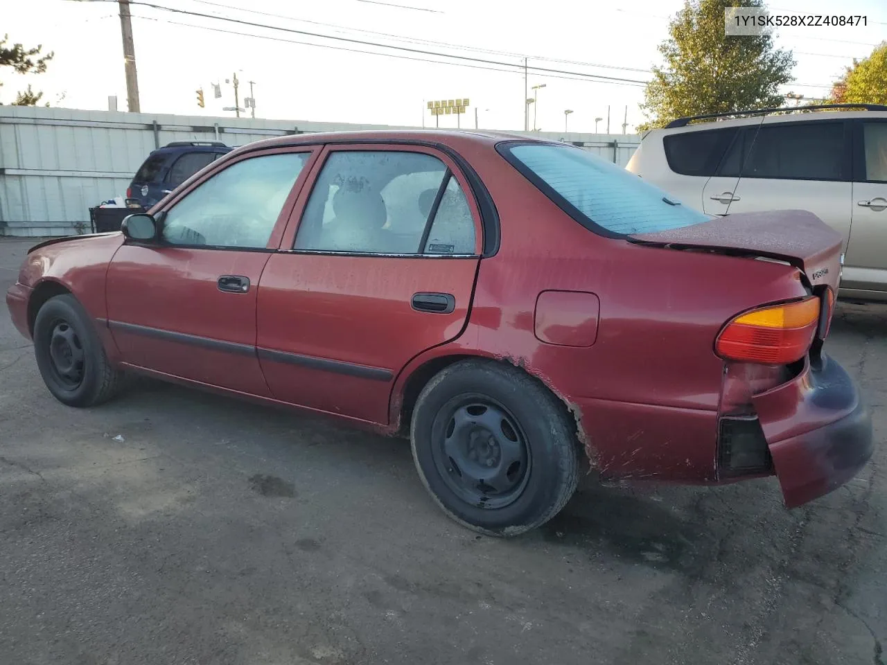 2002 Chevrolet Geo Prizm Base VIN: 1Y1SK528X2Z408471 Lot: 76451034