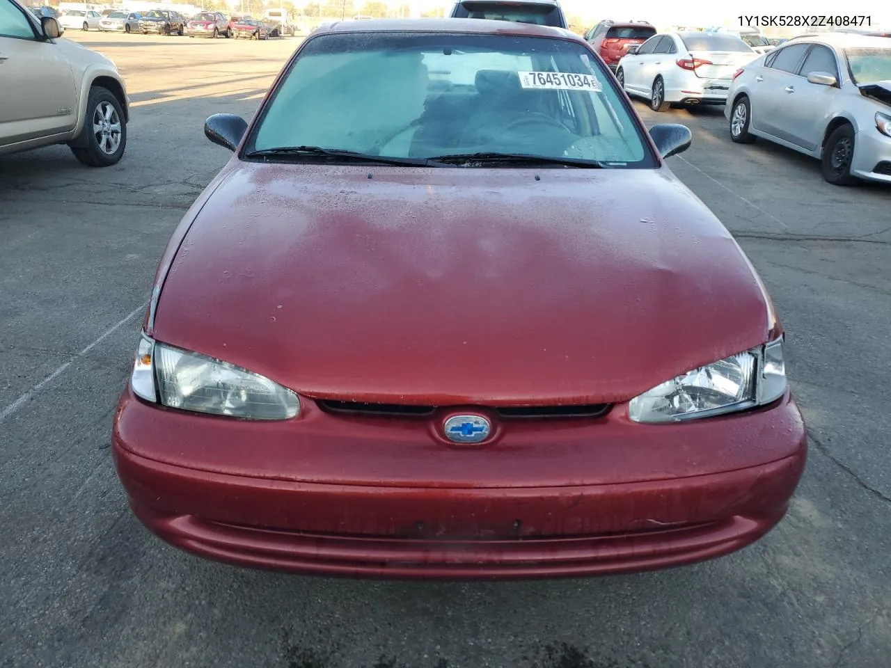 2002 Chevrolet Geo Prizm Base VIN: 1Y1SK528X2Z408471 Lot: 76451034