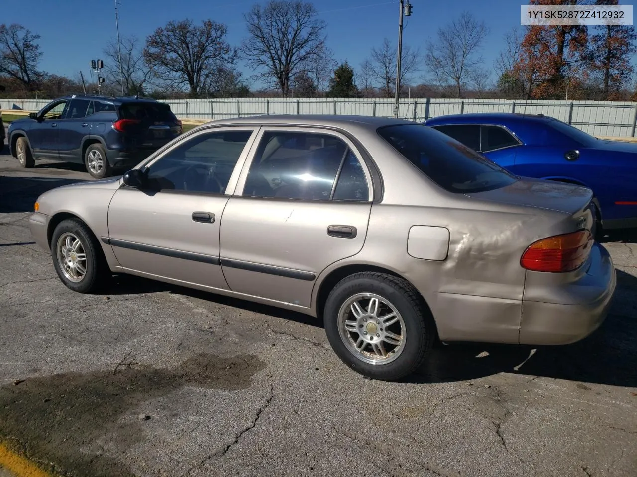 2002 Chevrolet Geo Prizm Base VIN: 1Y1SK52872Z412932 Lot: 81051604