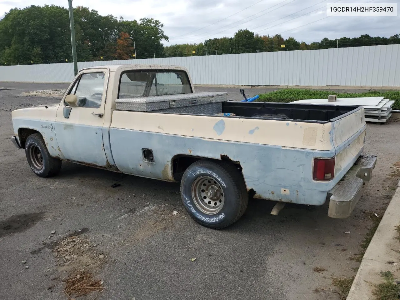 1987 Chevrolet R10 VIN: 1GCDR14H2HF359470 Lot: 72907084