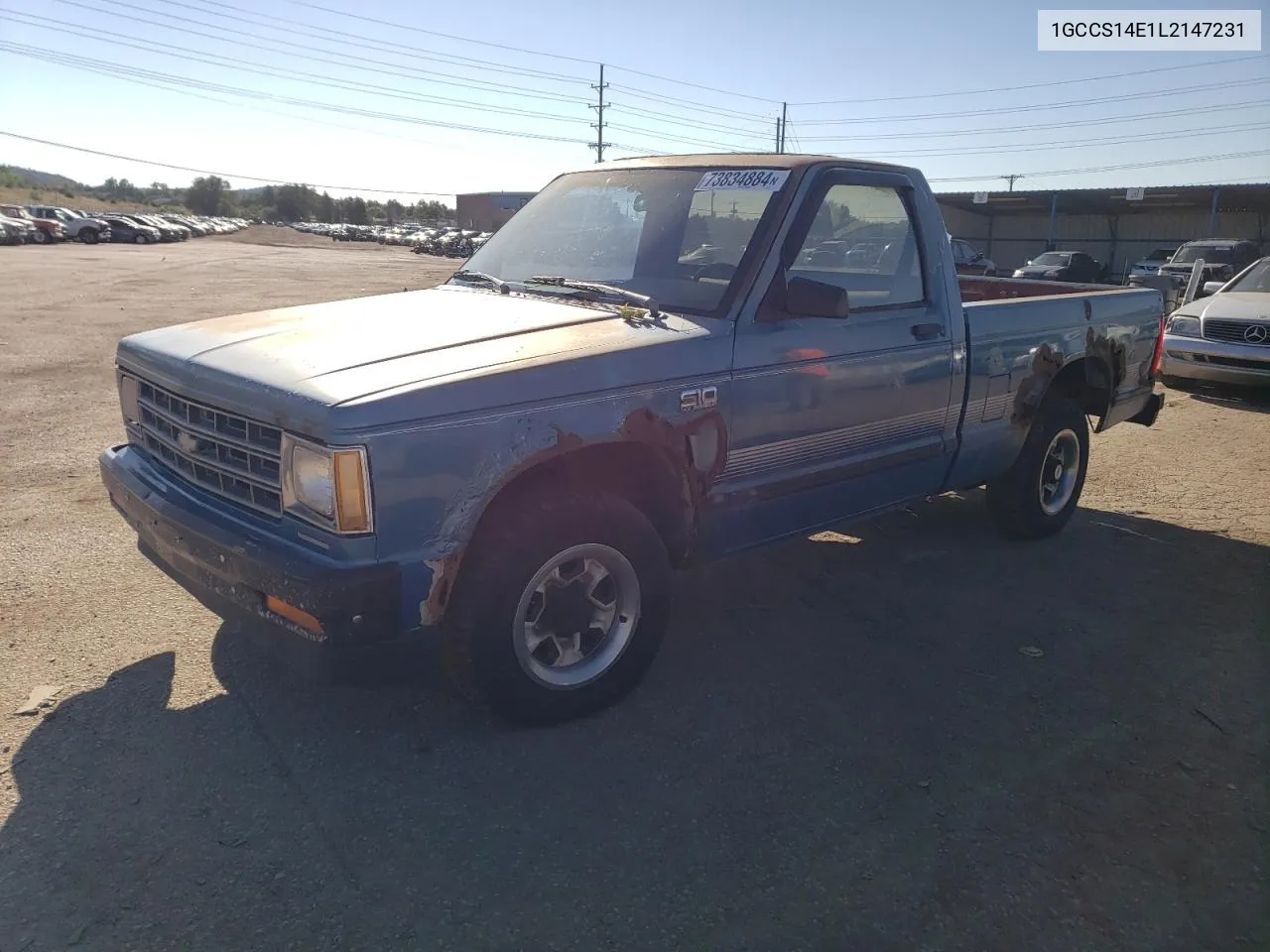 1990 Chevrolet S Truck S10 VIN: 1GCCS14E1L2147231 Lot: 73834884