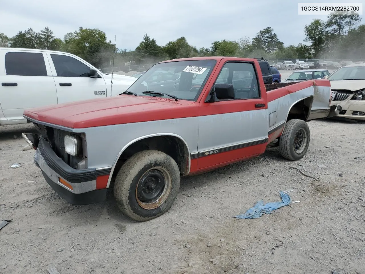 1991 Chevrolet S Truck S10 VIN: 1GCCS14RXM2282700 Lot: 70504294