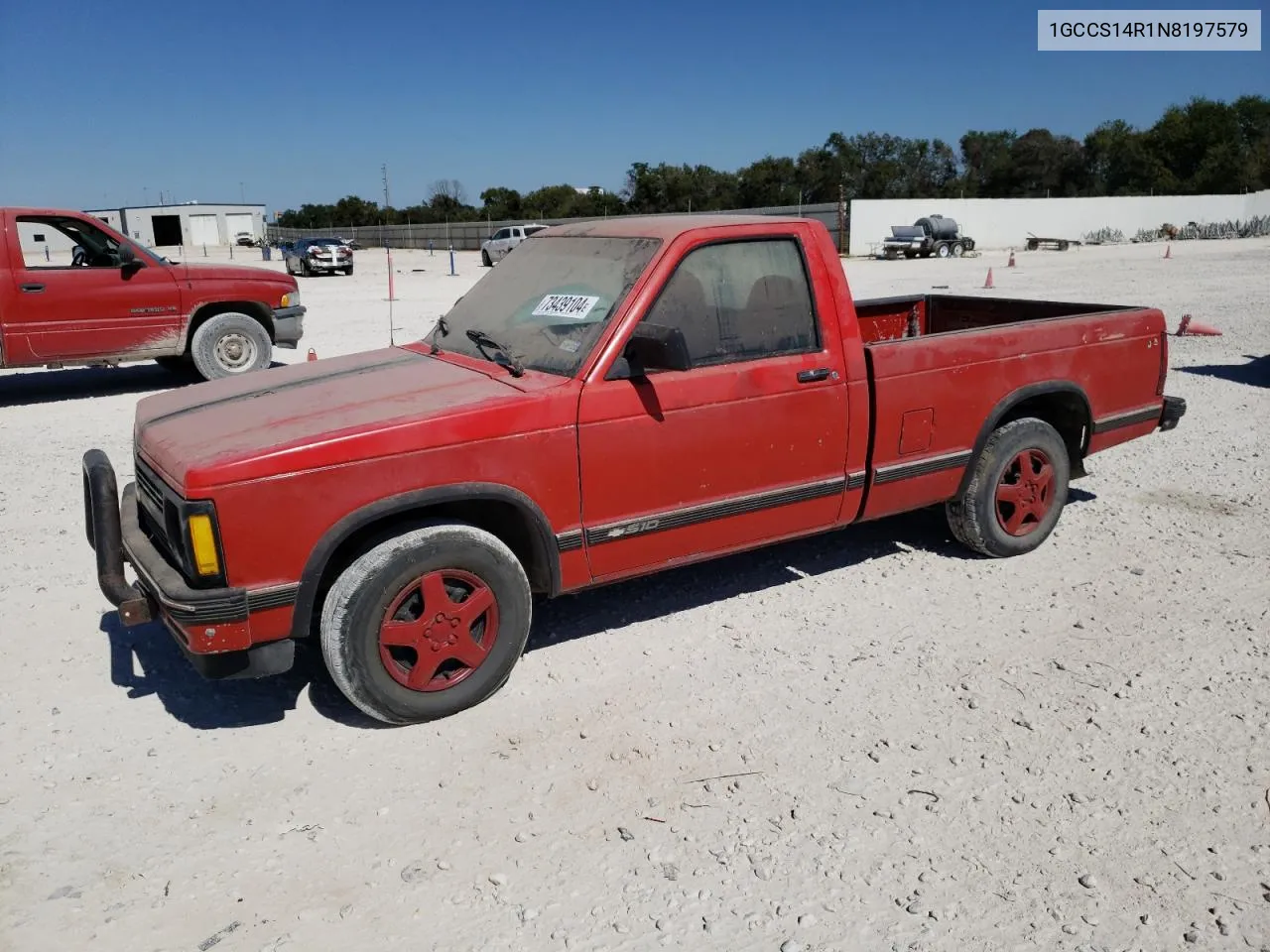 1992 Chevrolet S Truck S10 VIN: 1GCCS14R1N8197579 Lot: 73439104