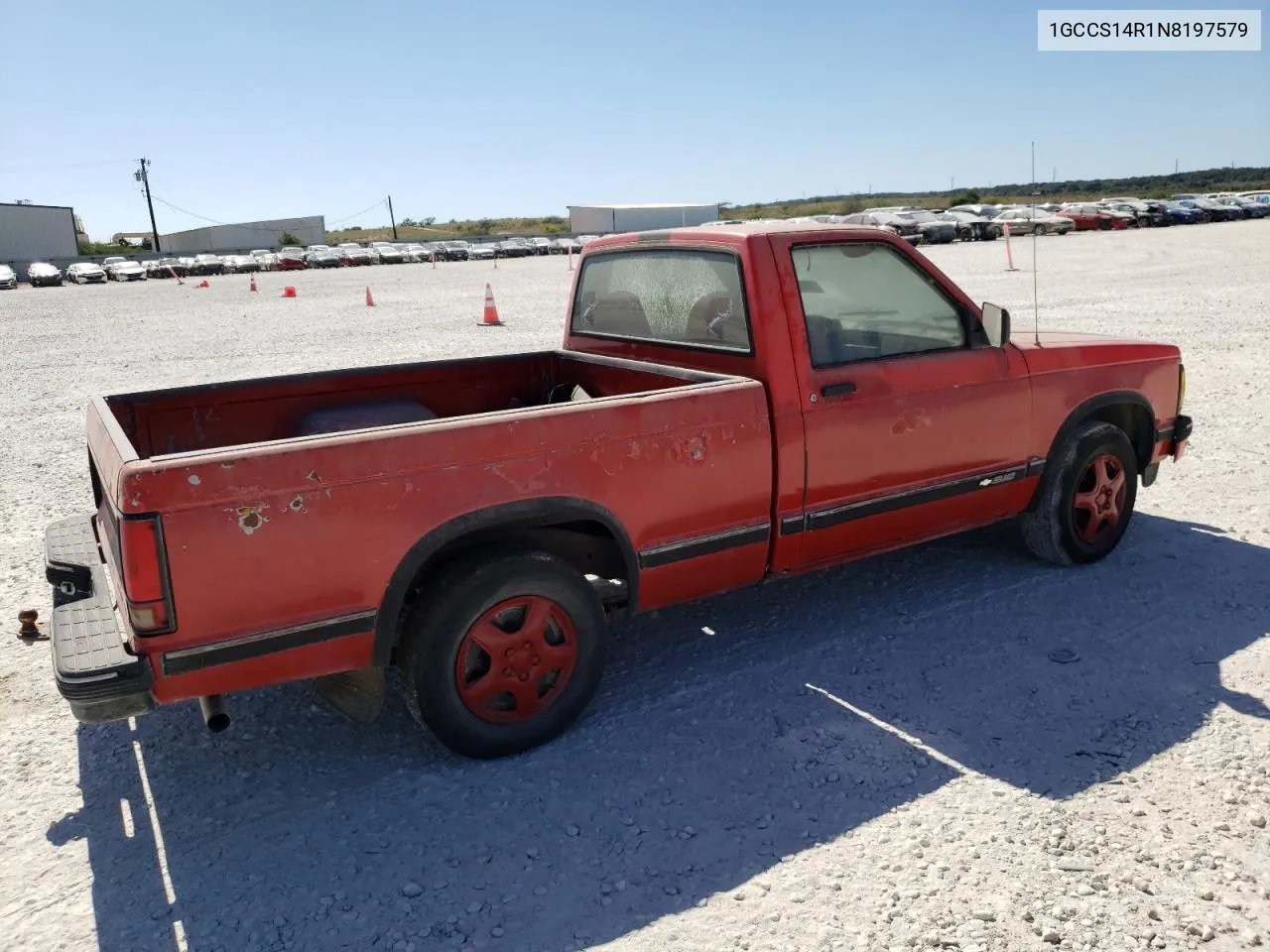 1992 Chevrolet S Truck S10 VIN: 1GCCS14R1N8197579 Lot: 73439104