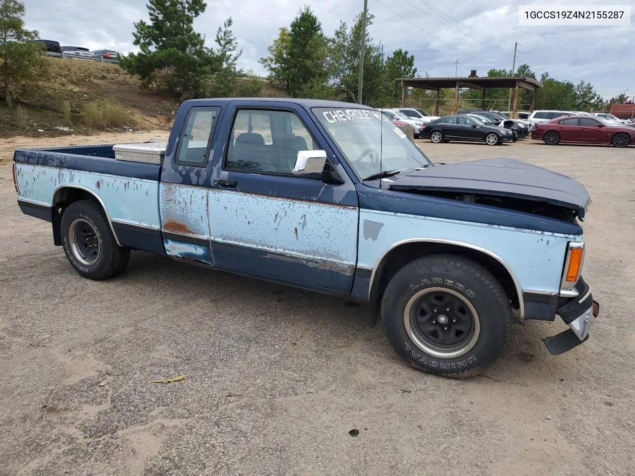 1992 Chevrolet S Truck S10 VIN: 1GCCS19Z4N2155287 Lot: 74586084