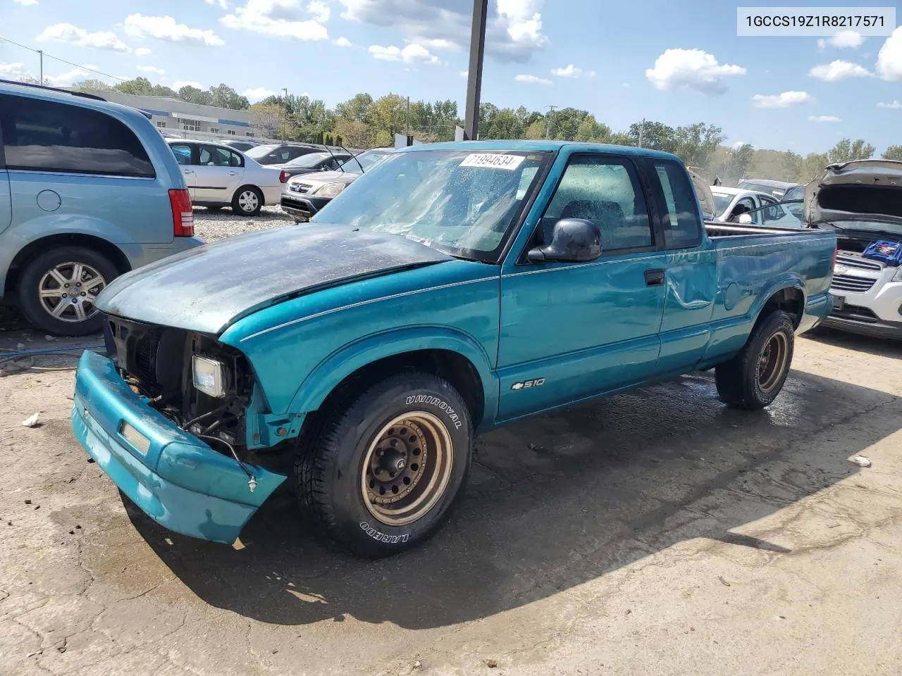 1994 Chevrolet S Truck S10 VIN: 1GCCS19Z1R8217571 Lot: 71994634