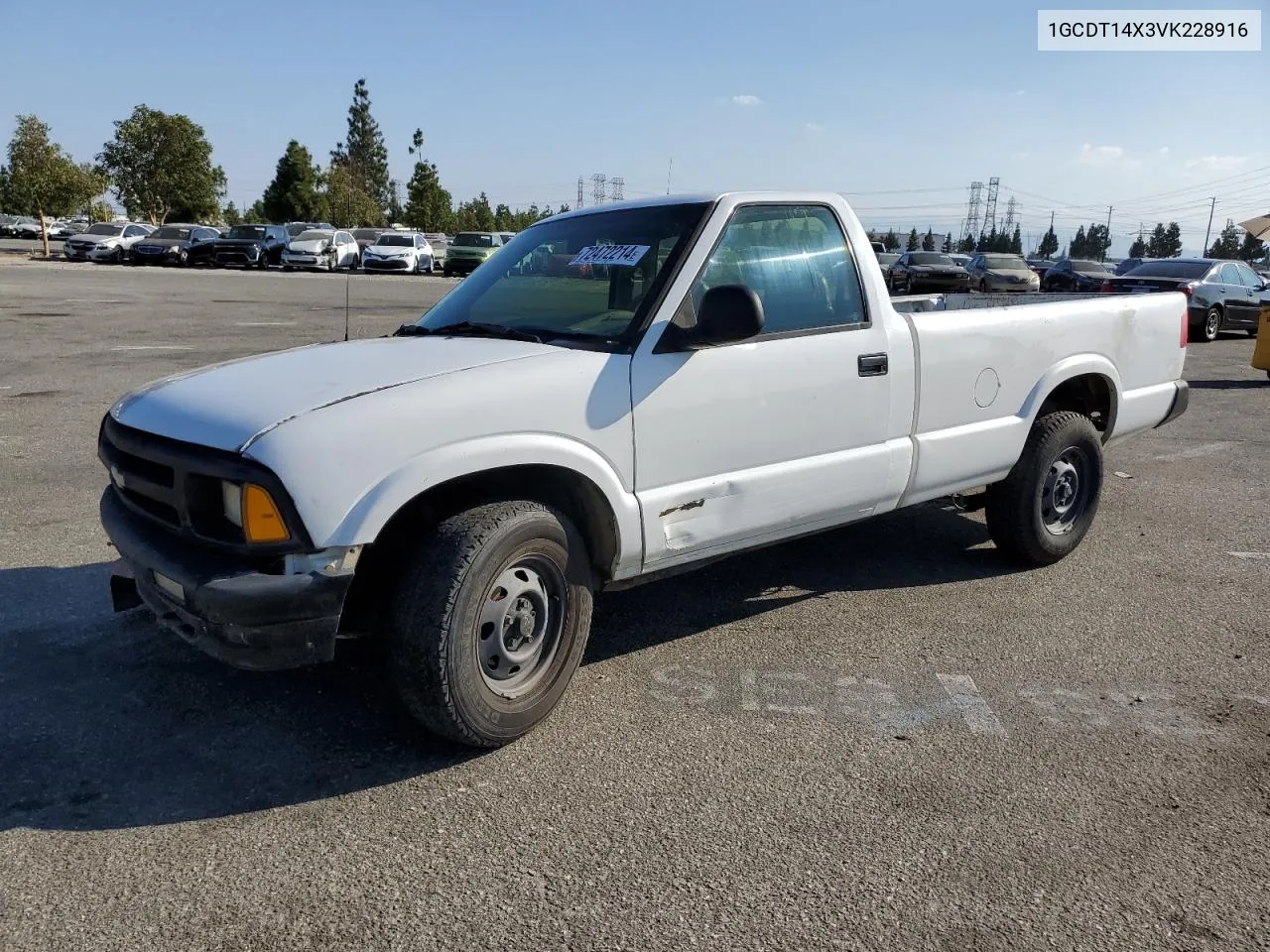 1997 Chevrolet S Truck S10 VIN: 1GCDT14X3VK228916 Lot: 72472214