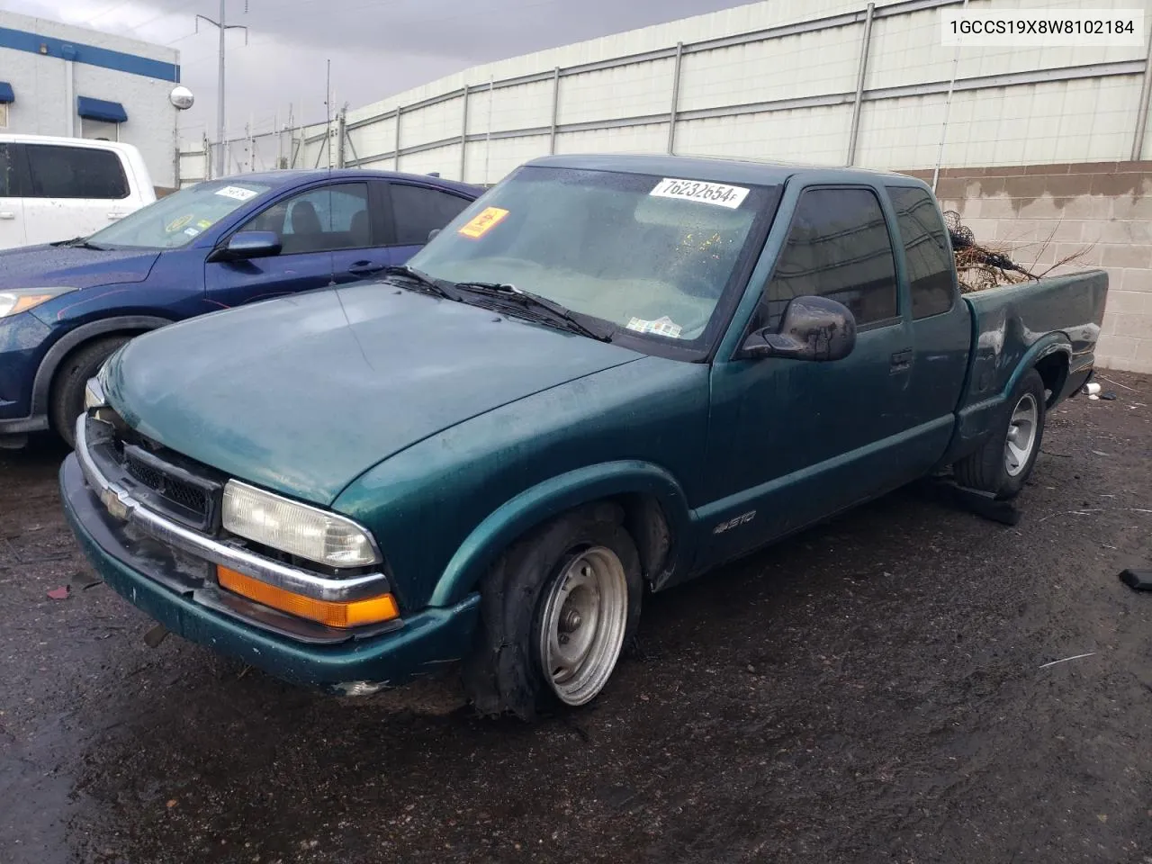 1998 Chevrolet S Truck S10 VIN: 1GCCS19X8W8102184 Lot: 76232654