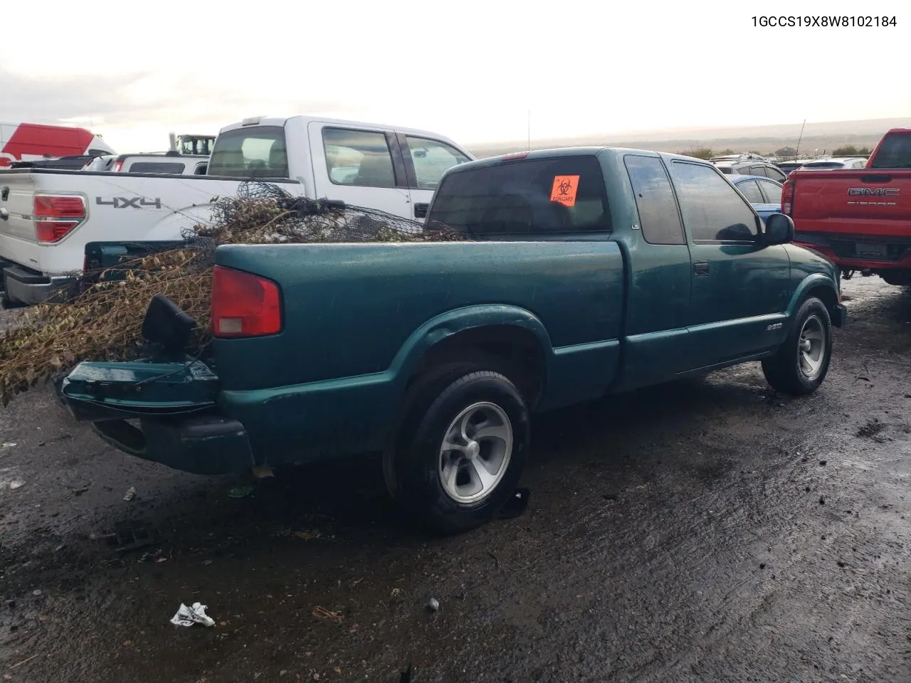 1998 Chevrolet S Truck S10 VIN: 1GCCS19X8W8102184 Lot: 76232654