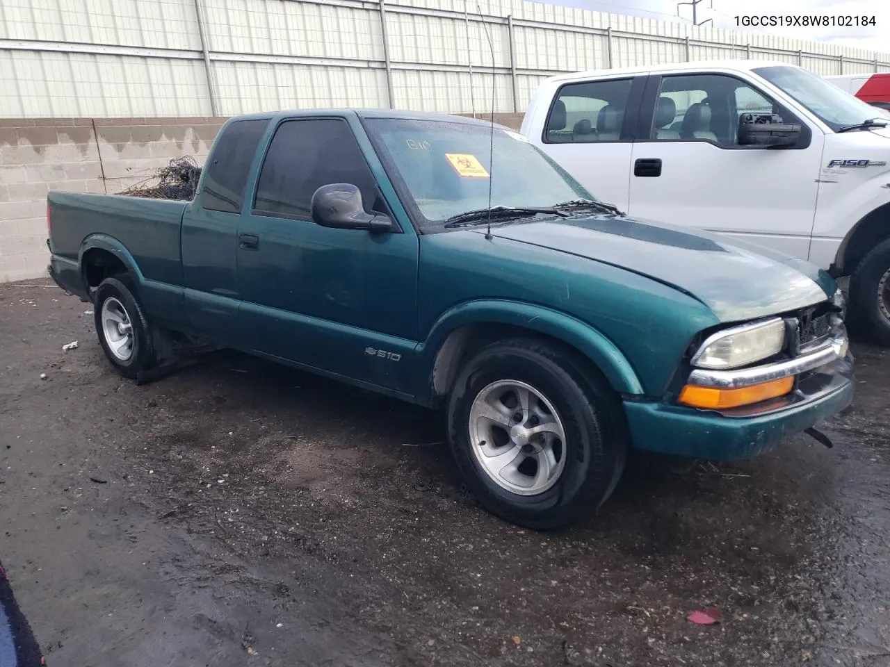 1998 Chevrolet S Truck S10 VIN: 1GCCS19X8W8102184 Lot: 76232654