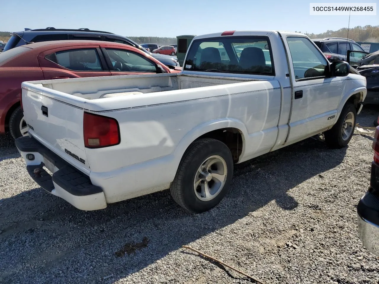 1998 Chevrolet S Truck S10 VIN: 1GCCS1449WK268455 Lot: 77697174