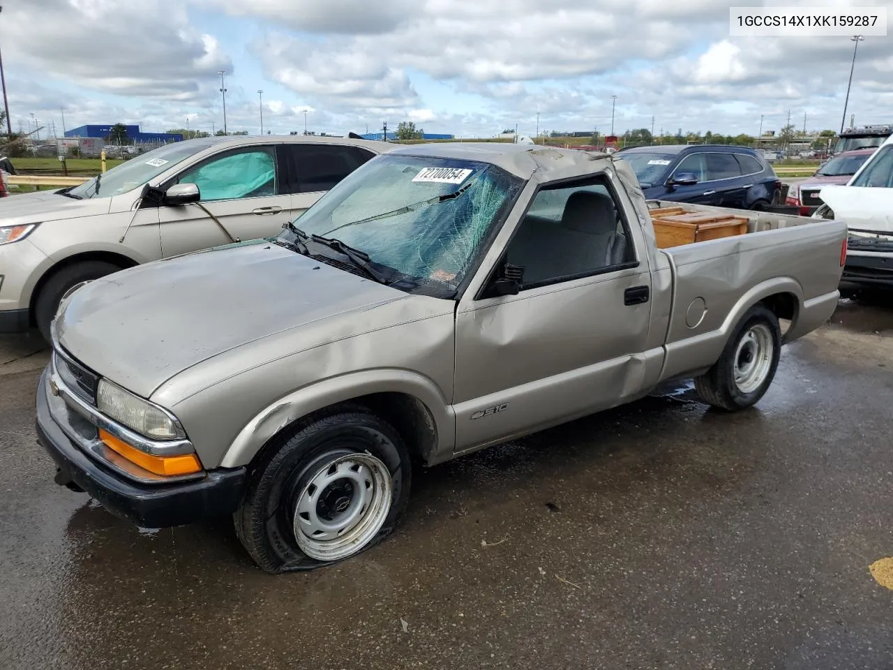 1999 Chevrolet S Truck S10 VIN: 1GCCS14X1XK159287 Lot: 72700054