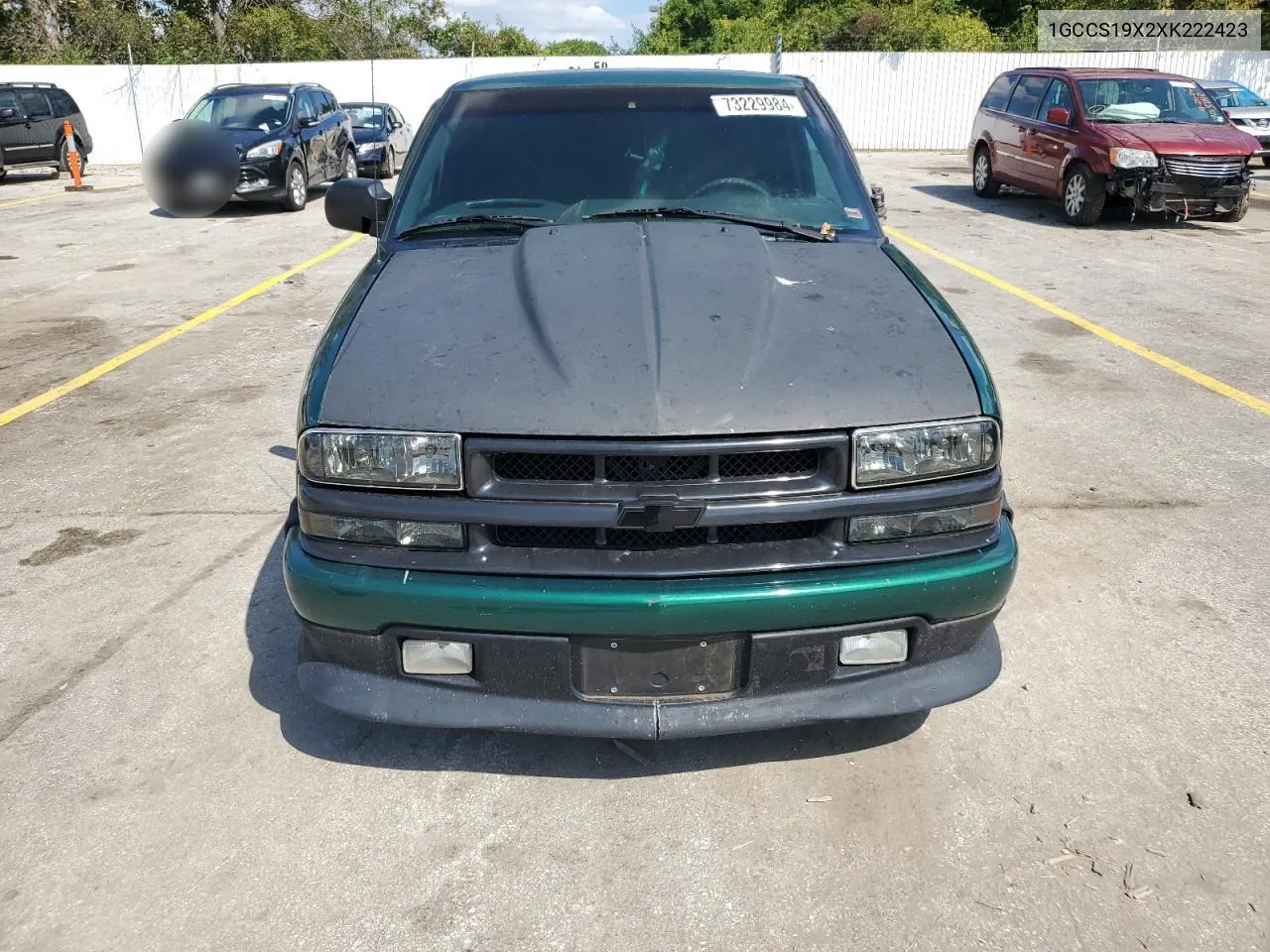 1999 Chevrolet S Truck S10 VIN: 1GCCS19X2XK222423 Lot: 73229984