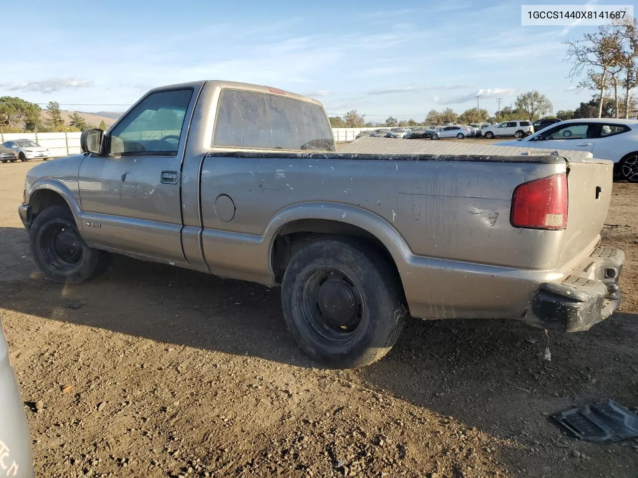 1999 Chevrolet S Truck S10 VIN: 1GCCS1440X8141687 Lot: 78533614