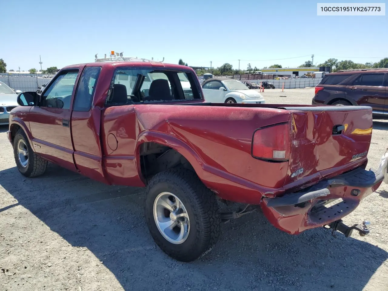 2000 Chevrolet S Truck S10 VIN: 1GCCS1951YK267773 Lot: 61077794