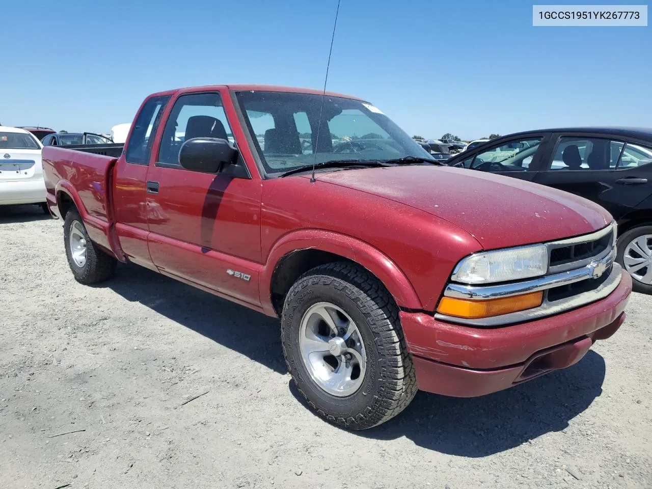 2000 Chevrolet S Truck S10 VIN: 1GCCS1951YK267773 Lot: 61077794