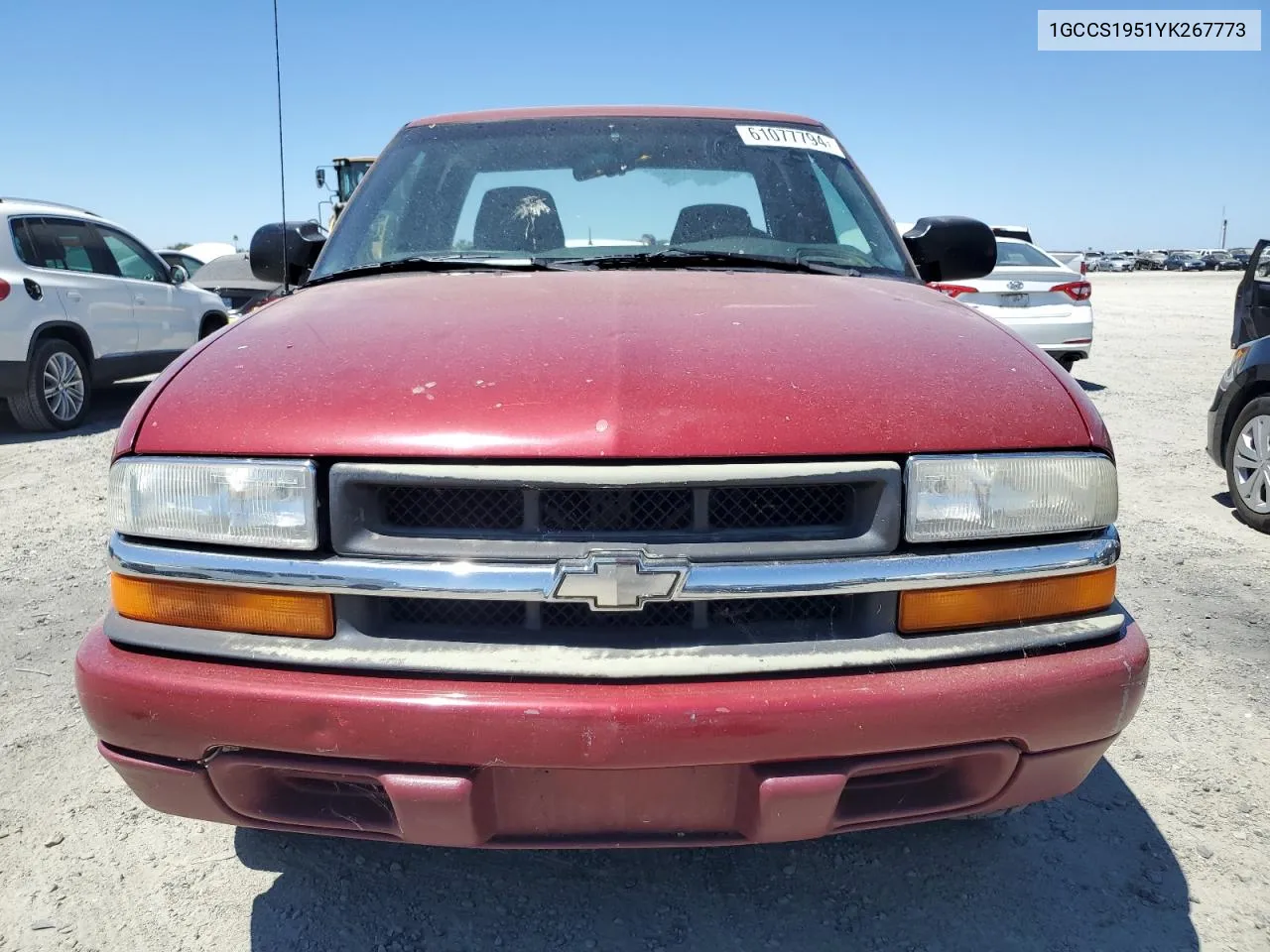 2000 Chevrolet S Truck S10 VIN: 1GCCS1951YK267773 Lot: 61077794