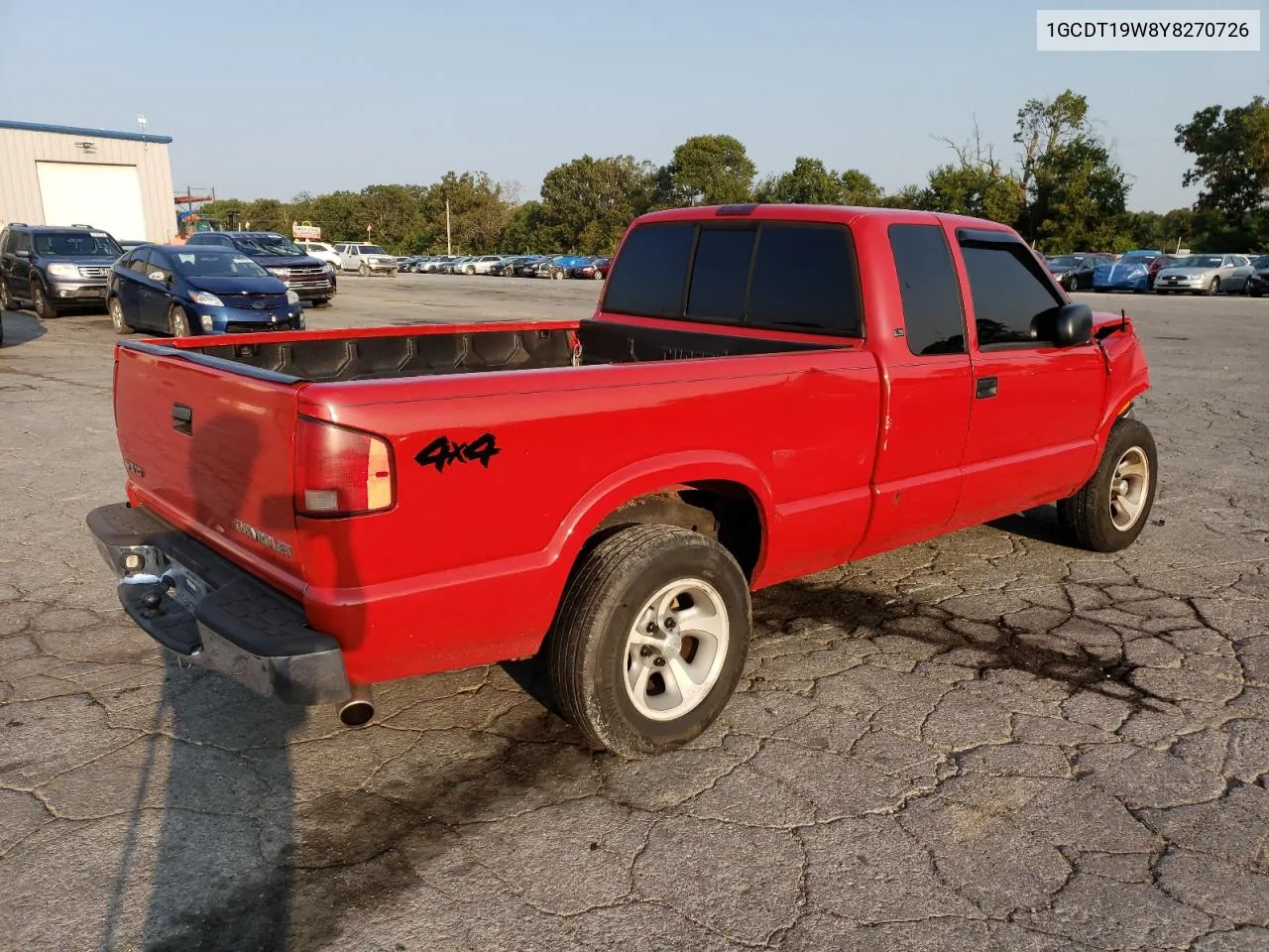 2000 Chevrolet S Truck S10 VIN: 1GCDT19W8Y8270726 Lot: 70805434