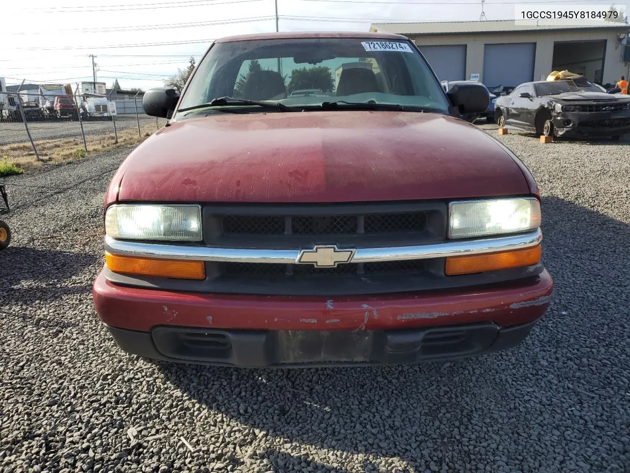 2000 Chevrolet S Truck S10 VIN: 1GCCS1945Y8184979 Lot: 72186274