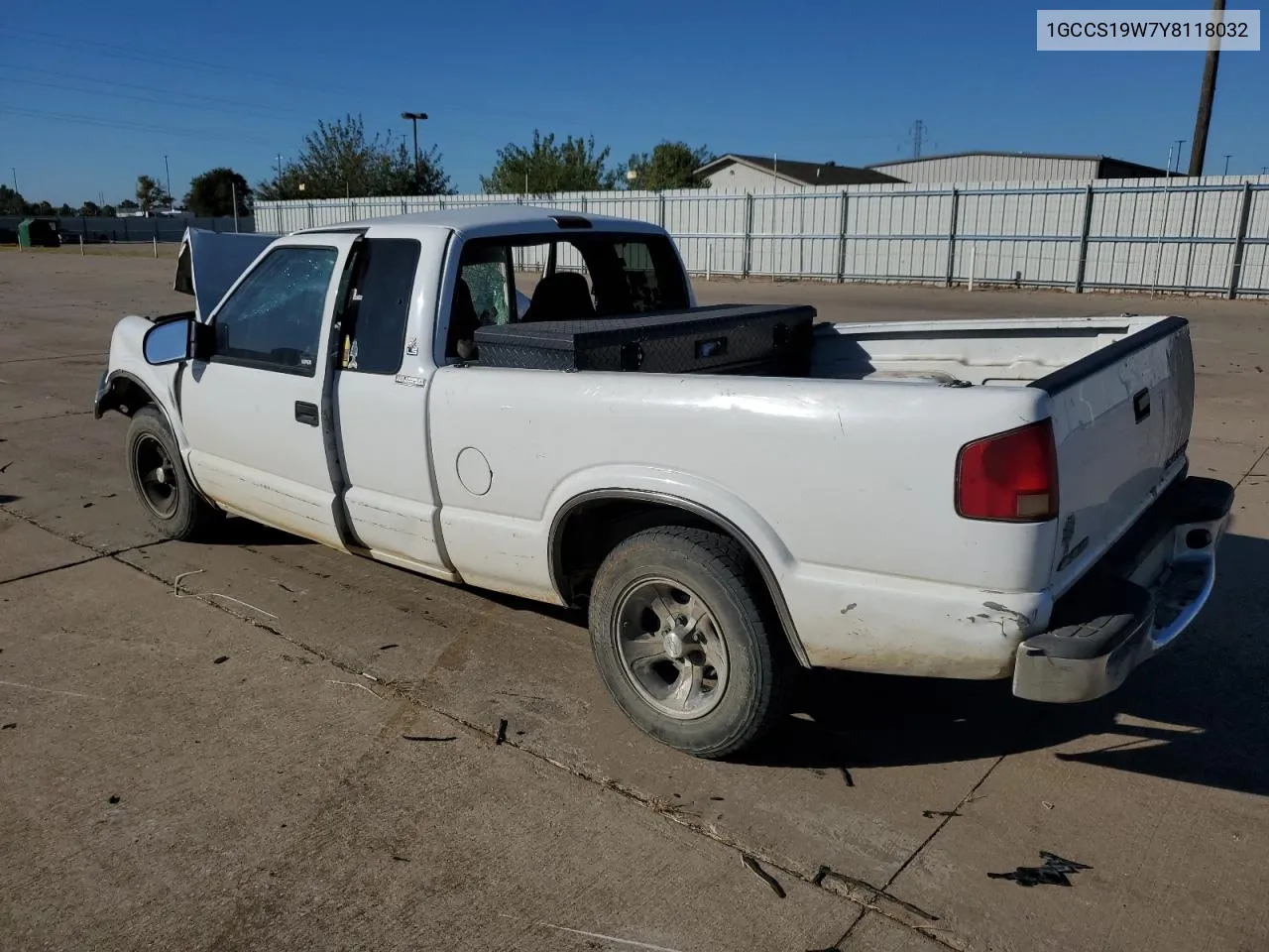 2000 Chevrolet S Truck S10 VIN: 1GCCS19W7Y8118032 Lot: 77163794