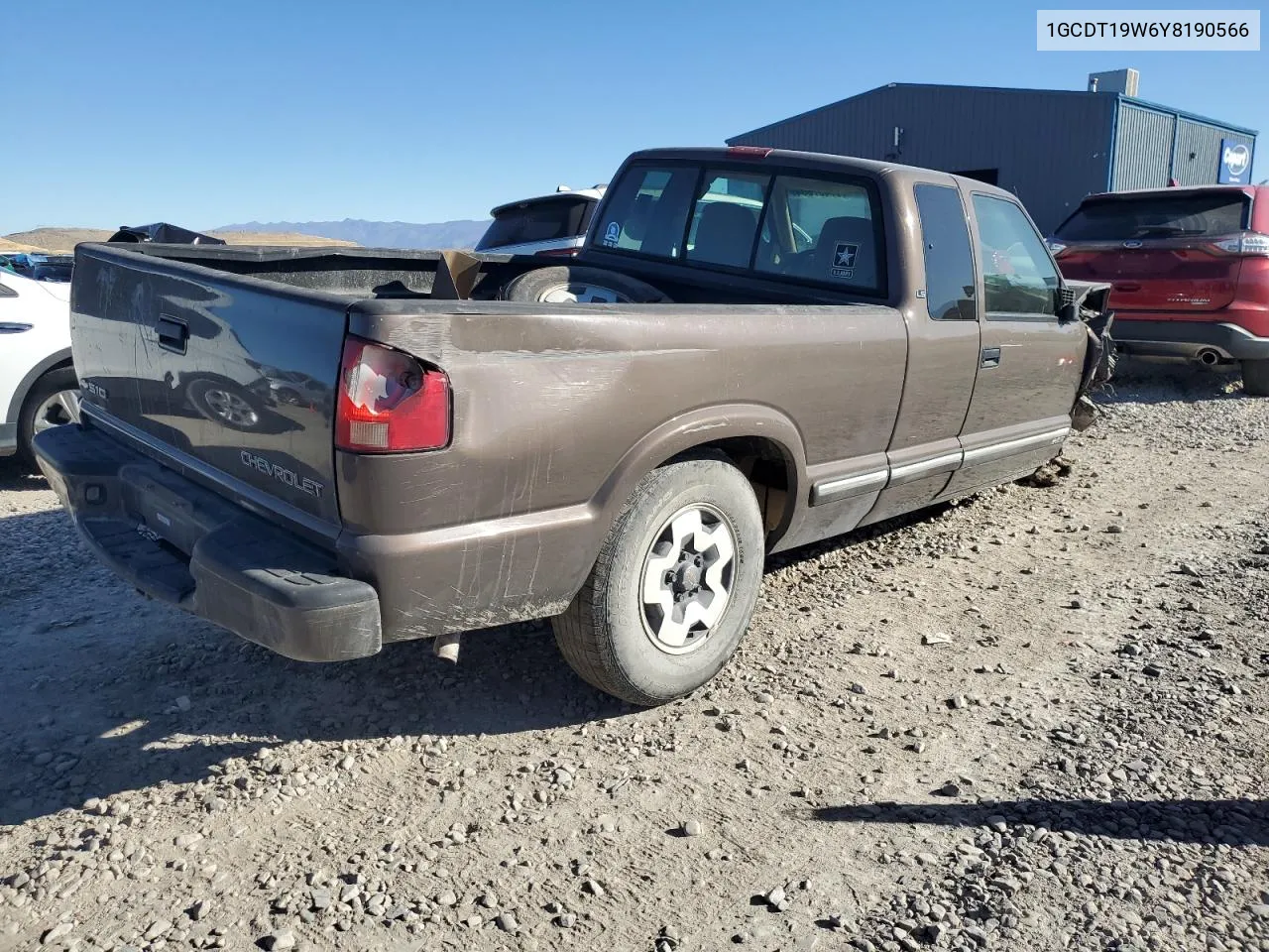 2000 Chevrolet S Truck S10 VIN: 1GCDT19W6Y8190566 Lot: 77437804