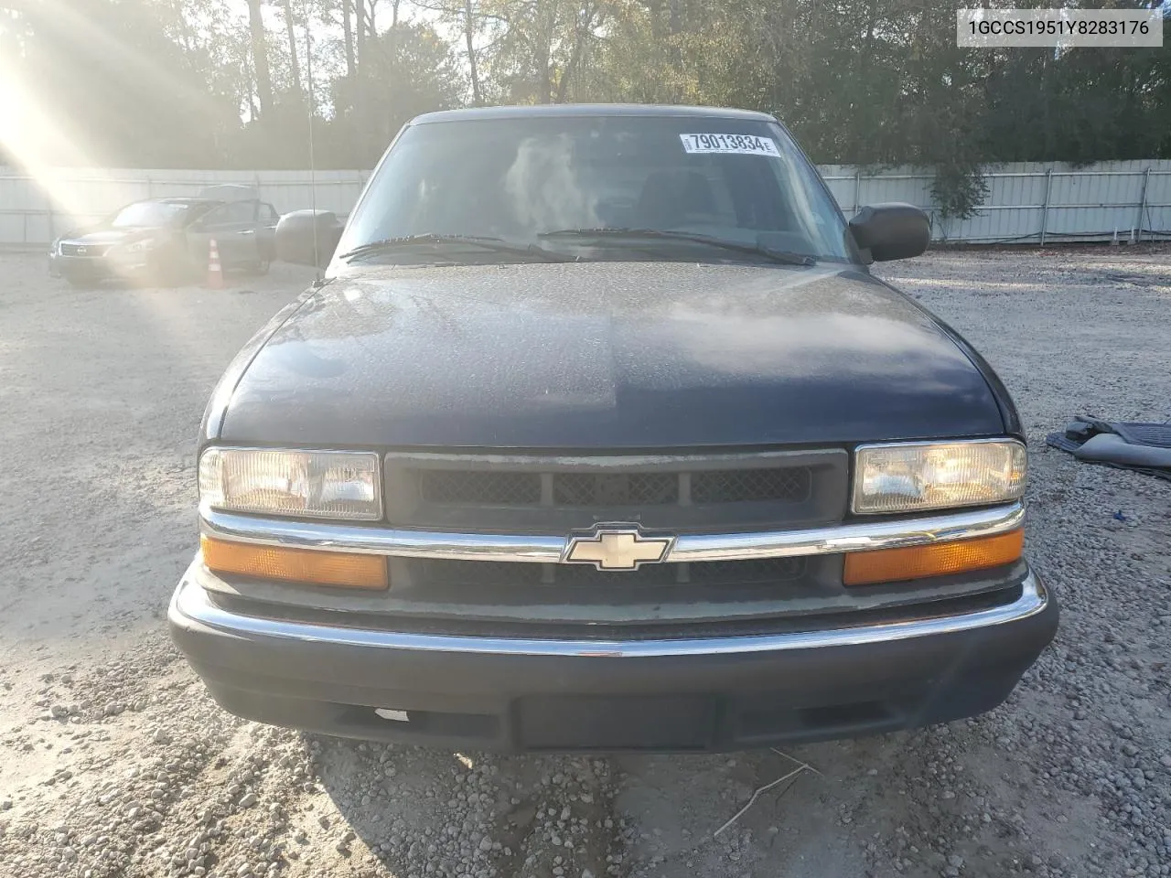 2000 Chevrolet S Truck S10 VIN: 1GCCS1951Y8283176 Lot: 79013834