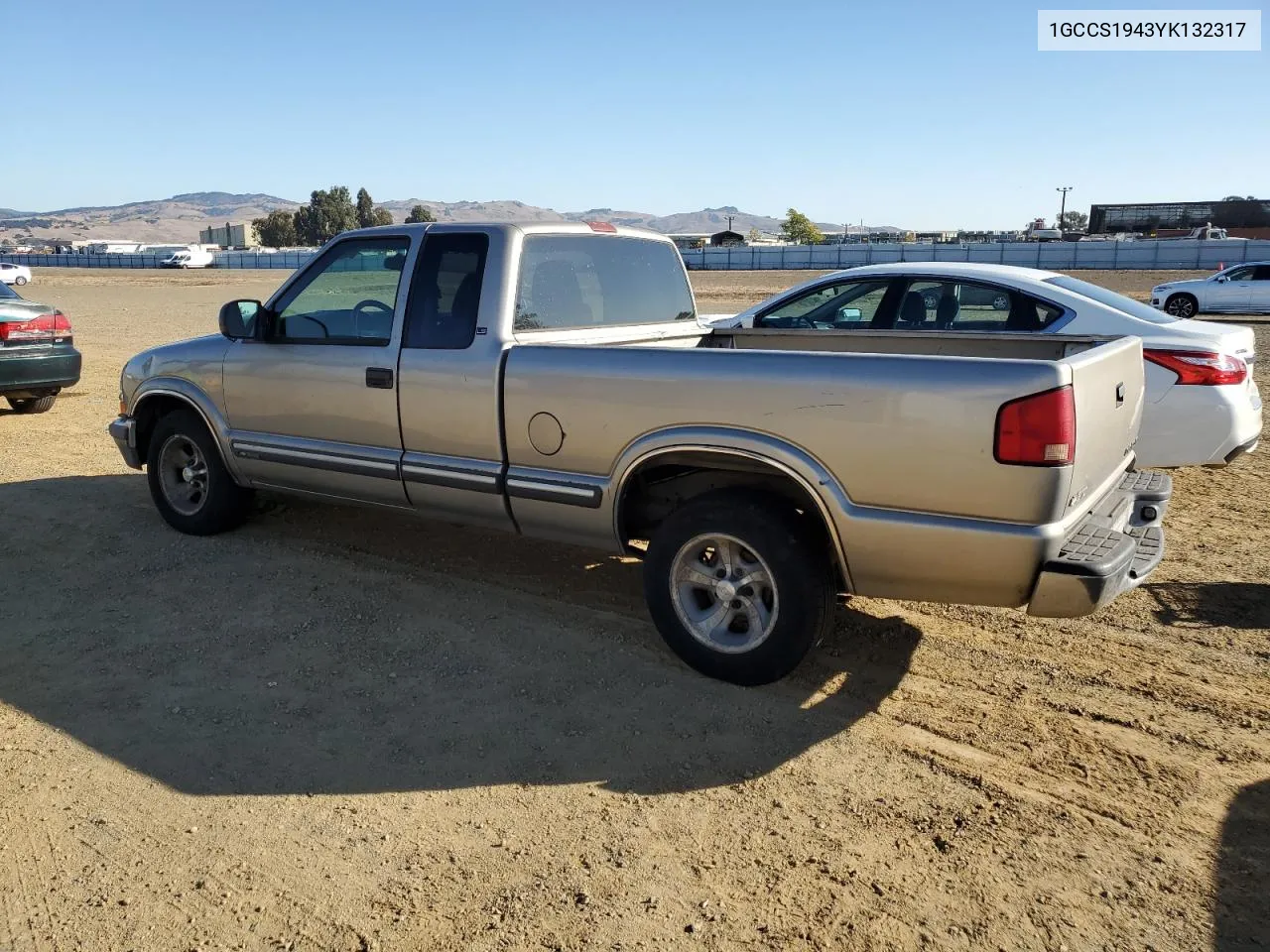 2000 Chevrolet S Truck S10 VIN: 1GCCS1943YK132317 Lot: 79939654