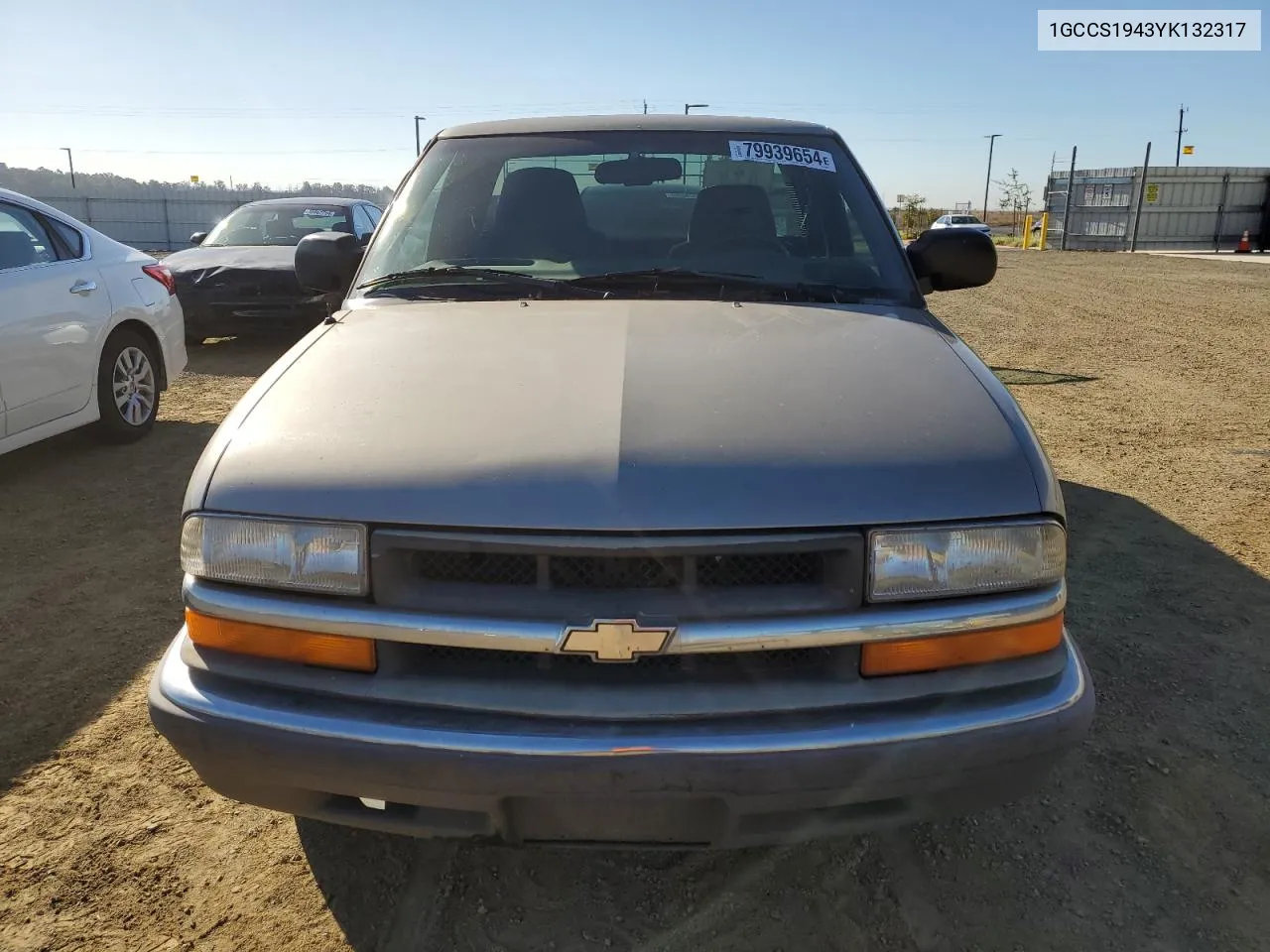 2000 Chevrolet S Truck S10 VIN: 1GCCS1943YK132317 Lot: 79939654