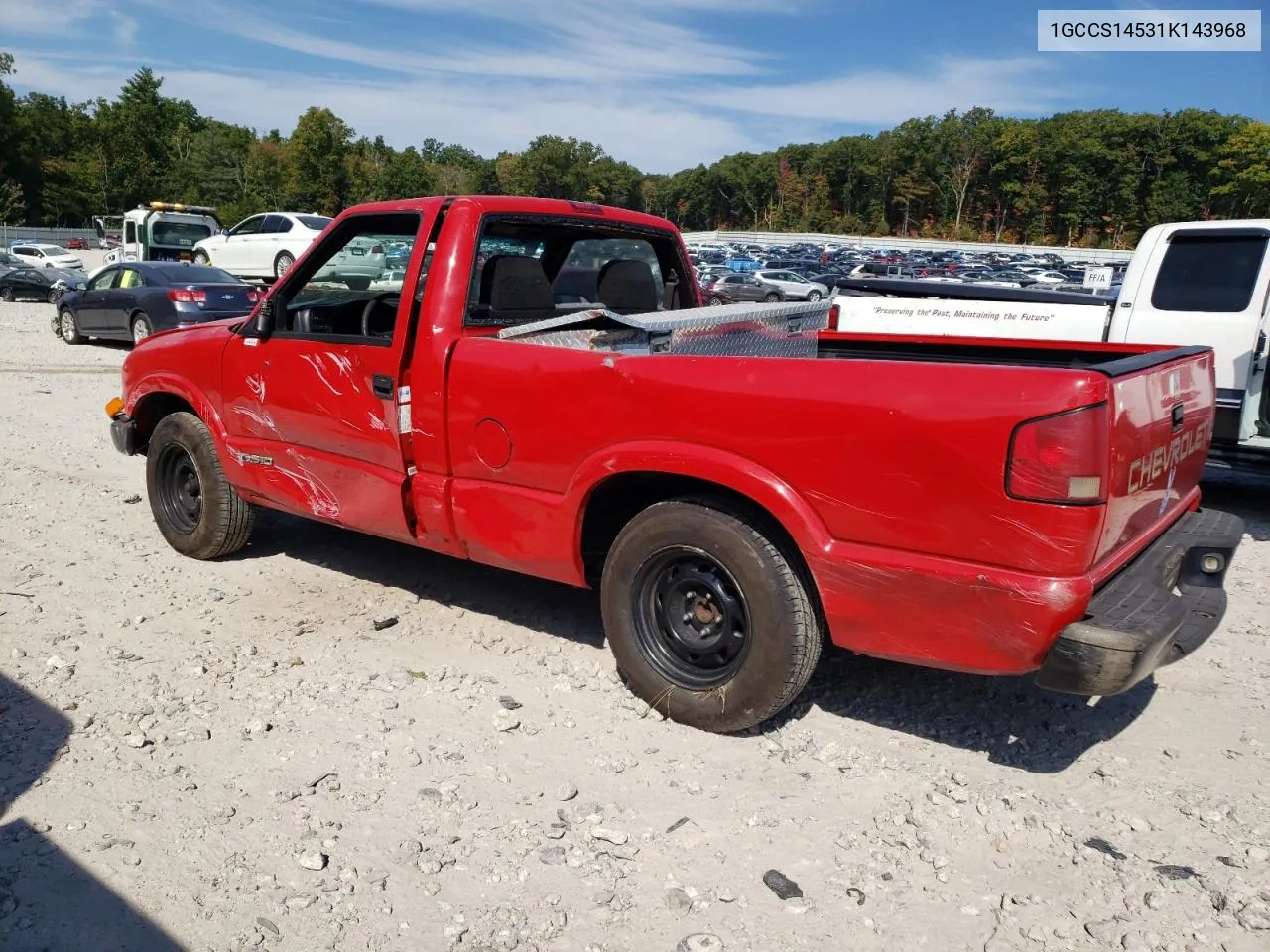 2001 Chevrolet S Truck S10 VIN: 1GCCS14531K143968 Lot: 71595214