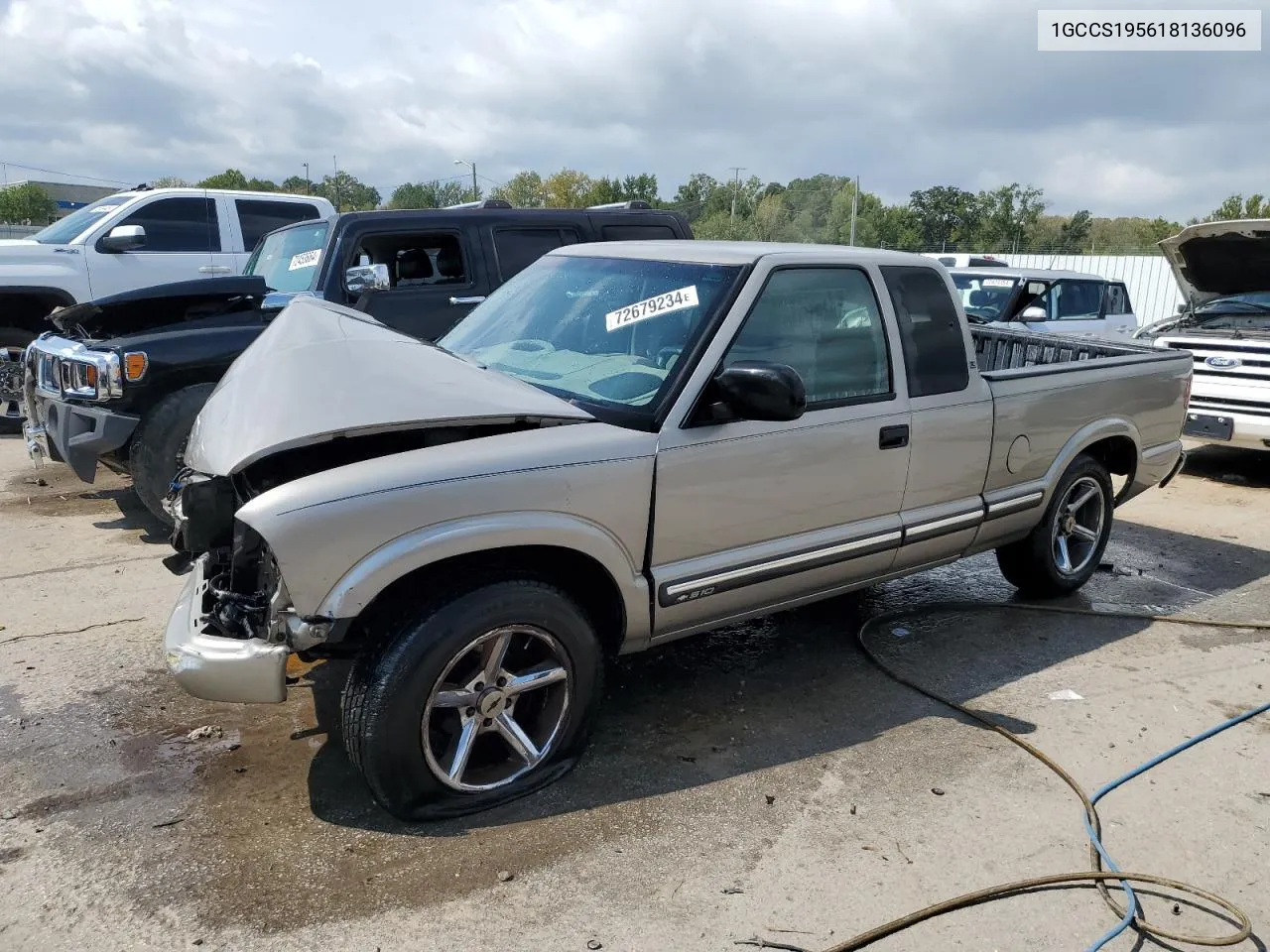 2001 Chevrolet S Truck S10 VIN: 1GCCS195618136096 Lot: 72679234