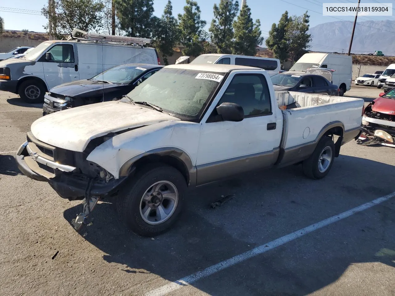 2001 Chevrolet S Truck S10 VIN: 1GCCS14W318159304 Lot: 73798854