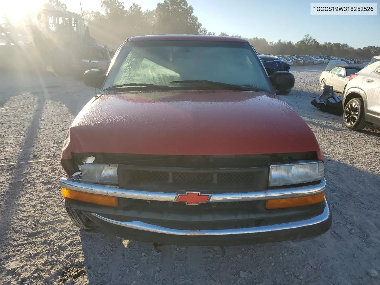 2001 Chevrolet S Truck S10 VIN: 1GCCS19W318252526 Lot: 75535554