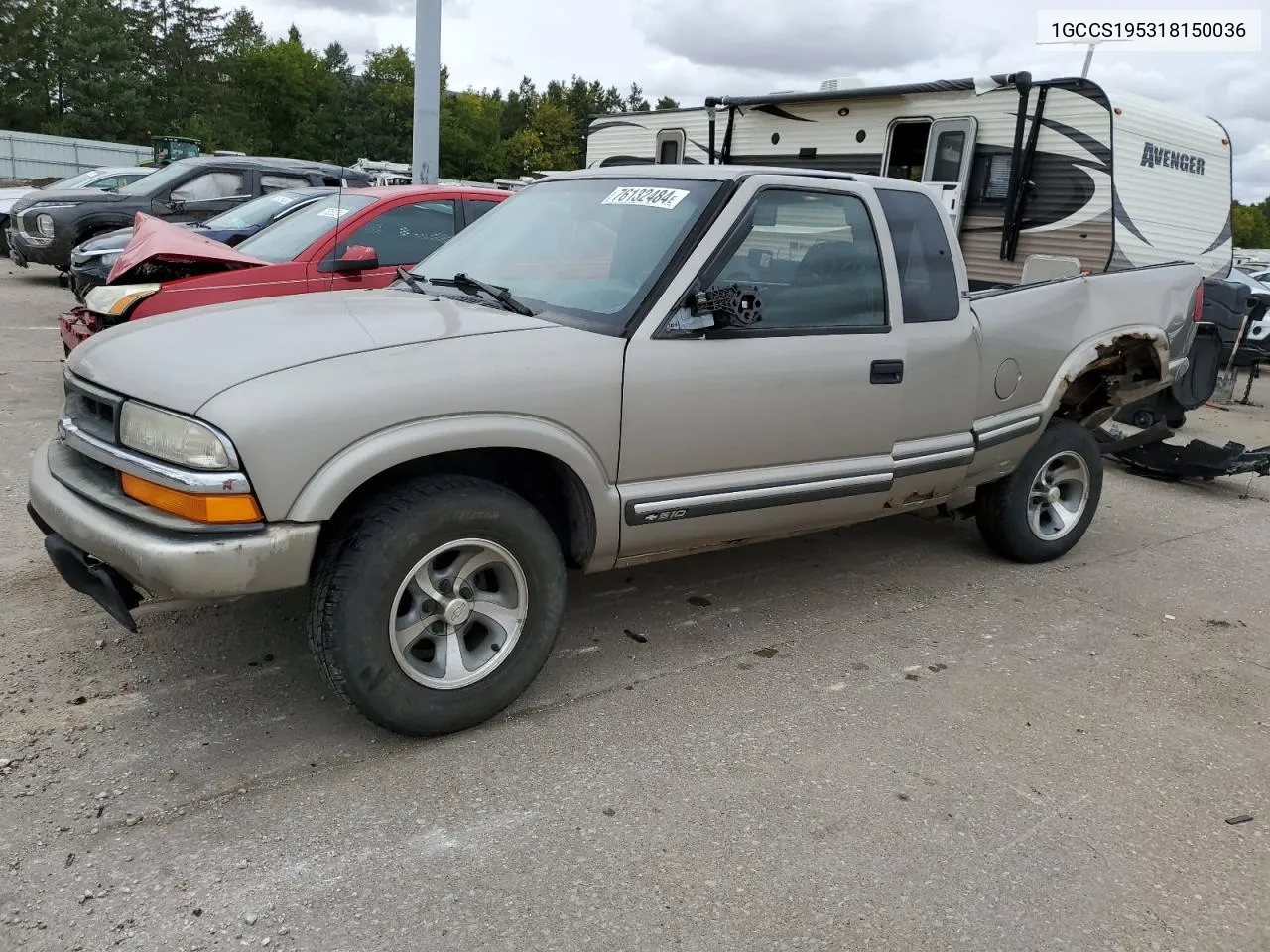 2001 Chevrolet S Truck S10 VIN: 1GCCS195318150036 Lot: 76132484