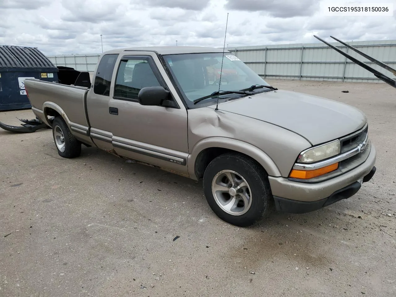 2001 Chevrolet S Truck S10 VIN: 1GCCS195318150036 Lot: 76132484