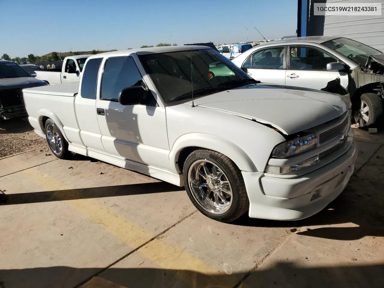 2001 Chevrolet S Truck S10 VIN: 1GCCS19W218243381 Lot: 79975744