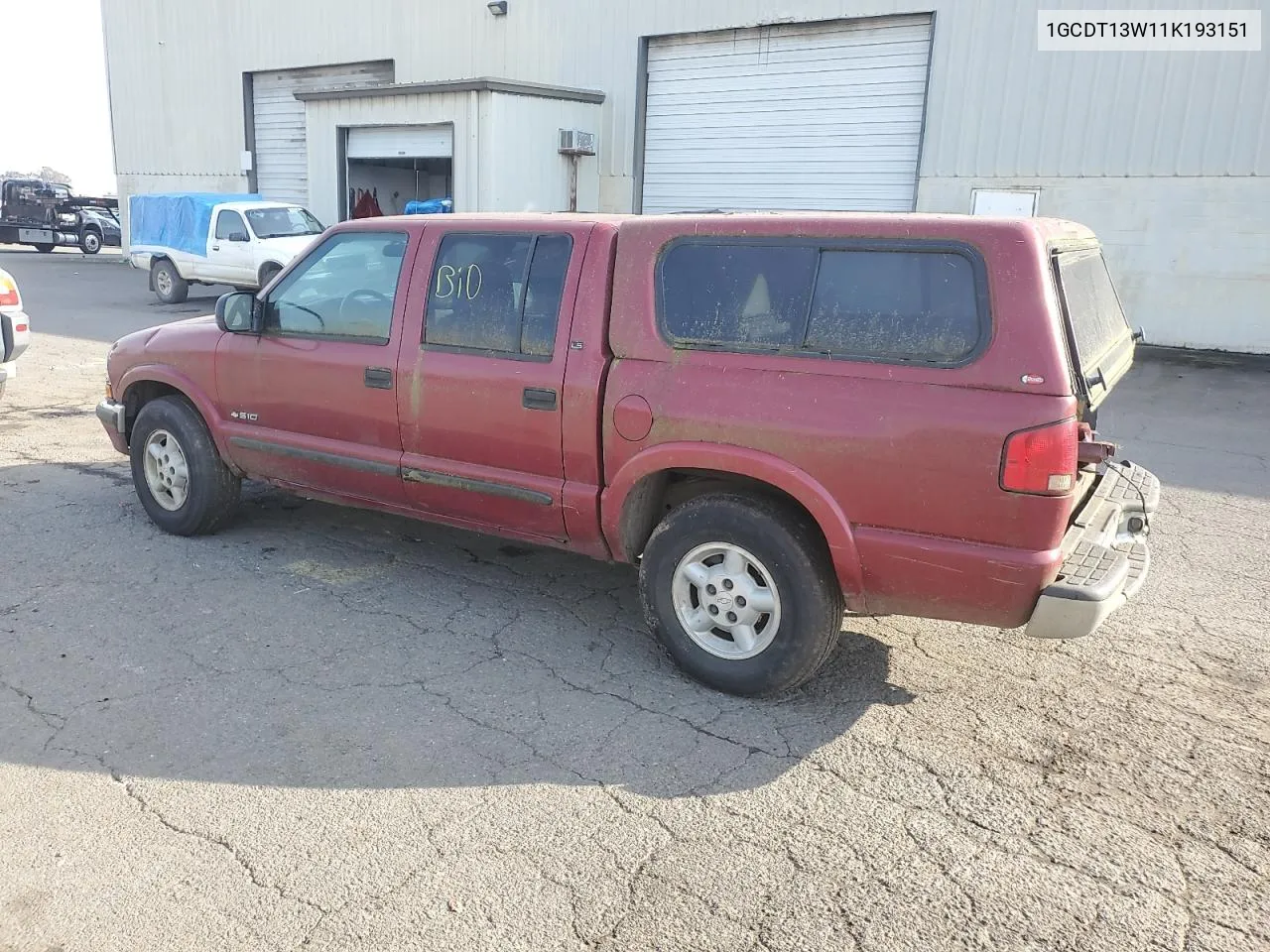 2001 Chevrolet S Truck S10 VIN: 1GCDT13W11K193151 Lot: 80147004