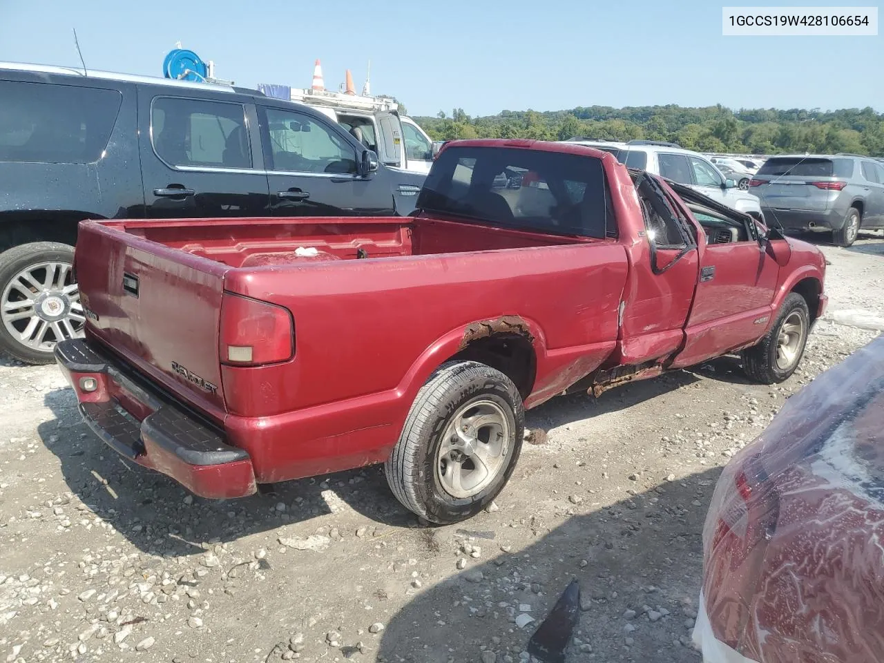 2002 Chevrolet S Truck S10 VIN: 1GCCS19W428106654 Lot: 71067674