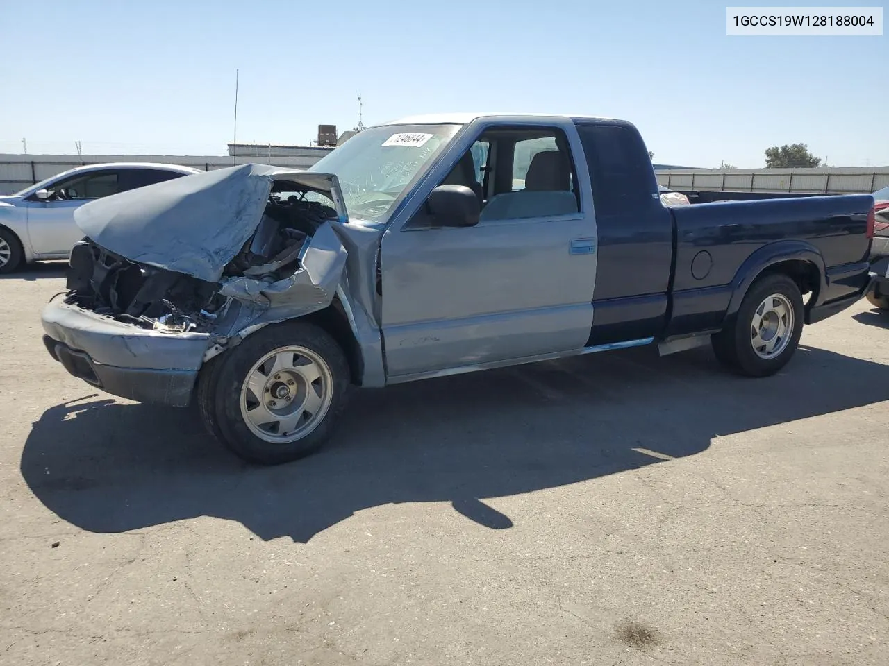 2002 Chevrolet S Truck S10 VIN: 1GCCS19W128188004 Lot: 71224194