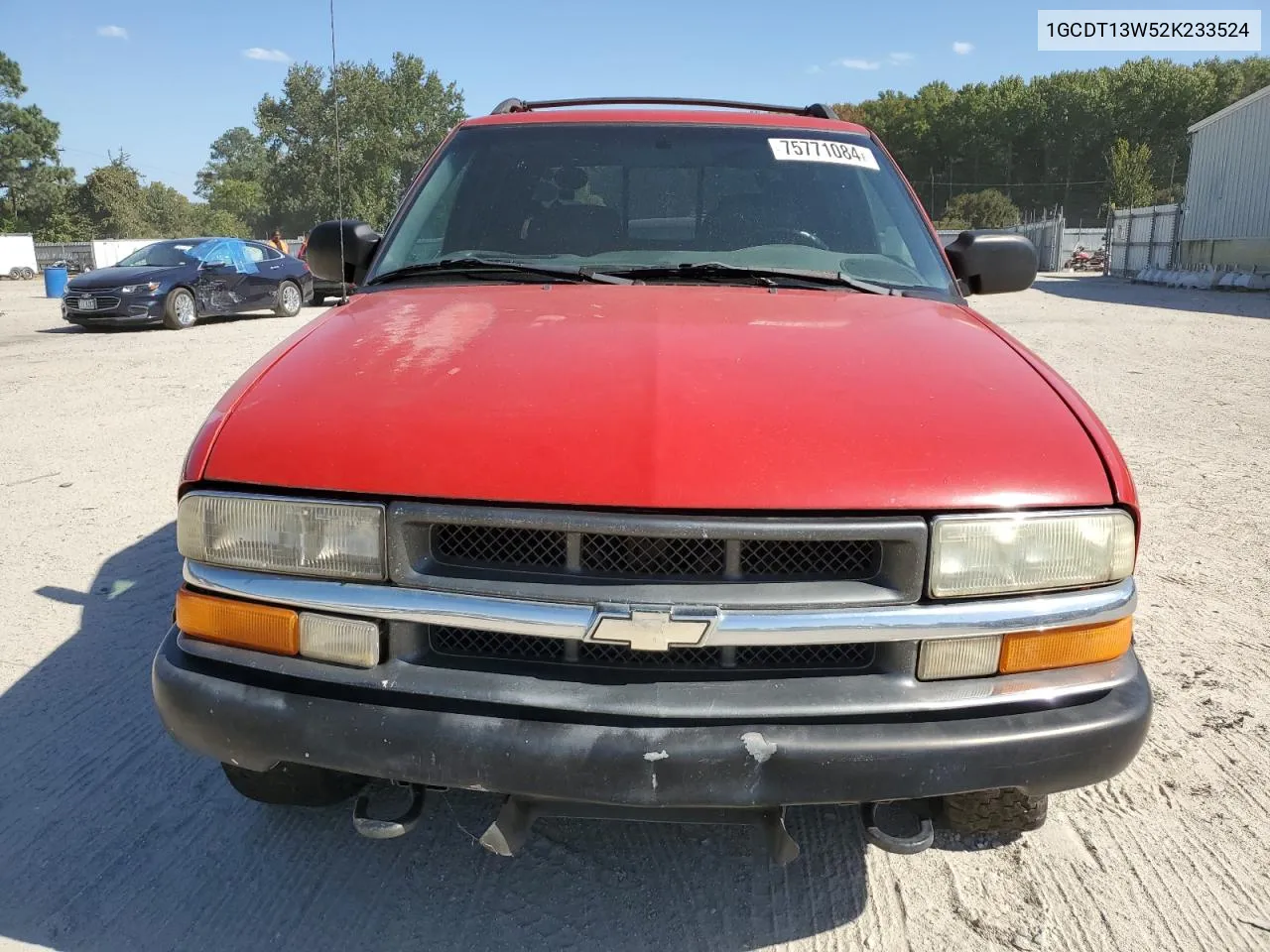 2002 Chevrolet S Truck S10 VIN: 1GCDT13W52K233524 Lot: 75771084