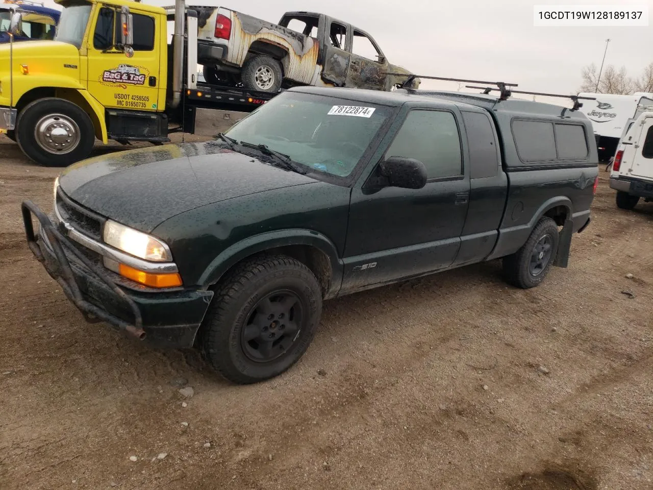 2002 Chevrolet S Truck S10 VIN: 1GCDT19W128189137 Lot: 78122874