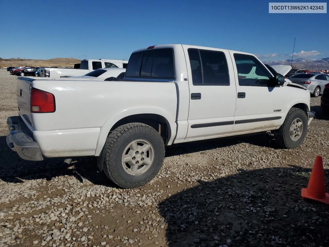 2002 Chevrolet S Truck S10 VIN: 1GCDT13W62K142343 Lot: 79136434