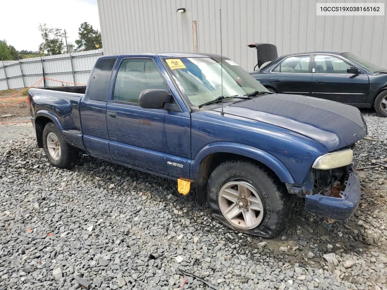 2003 Chevrolet S Truck S10 VIN: 1GCCS19X038165162 Lot: 61918484