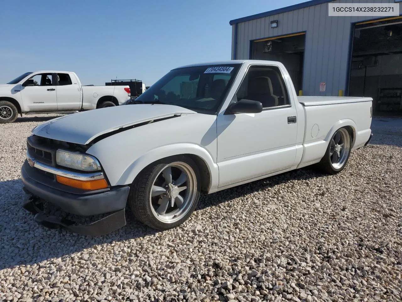 2003 Chevrolet S Truck S10 VIN: 1GCCS14X238232271 Lot: 70434504