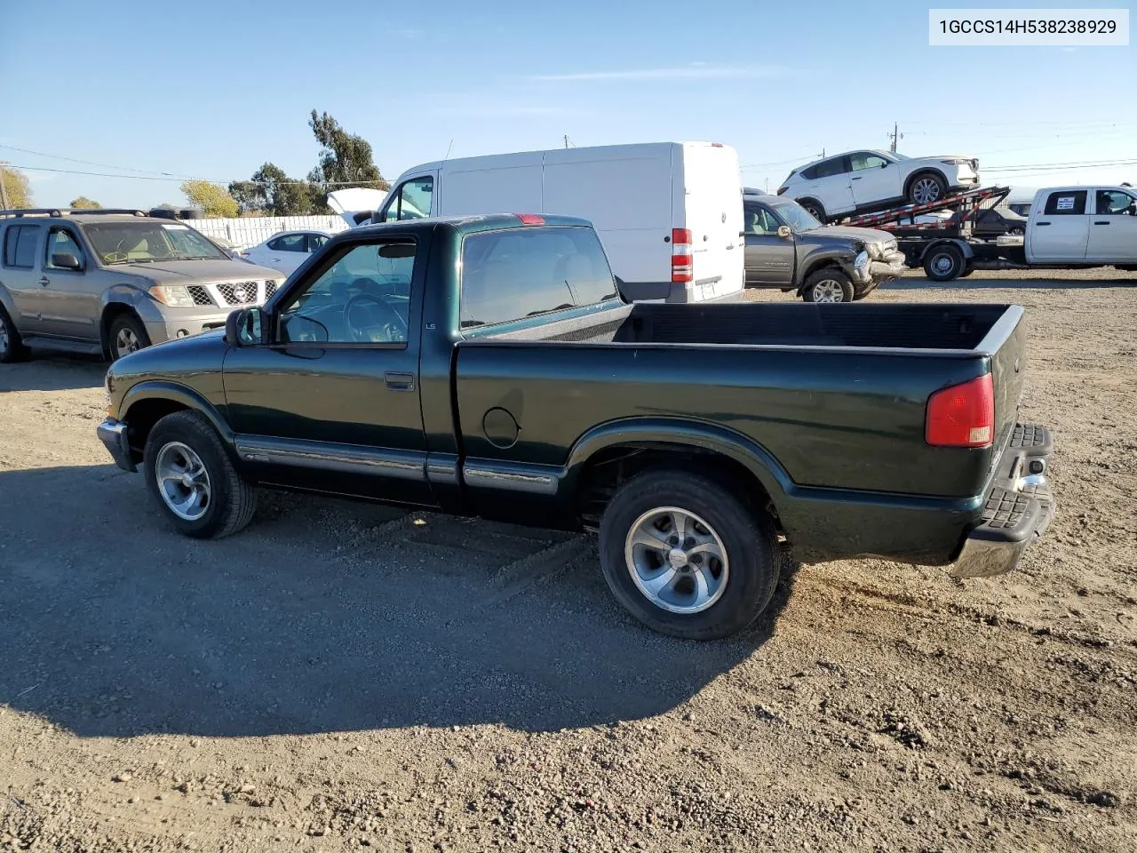 2003 Chevrolet S Truck S10 VIN: 1GCCS14H538238929 Lot: 77004664