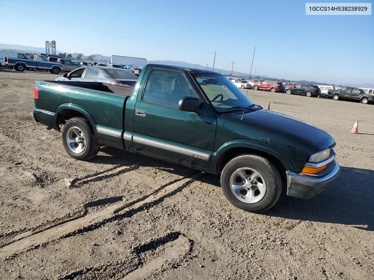 2003 Chevrolet S Truck S10 VIN: 1GCCS14H538238929 Lot: 77004664