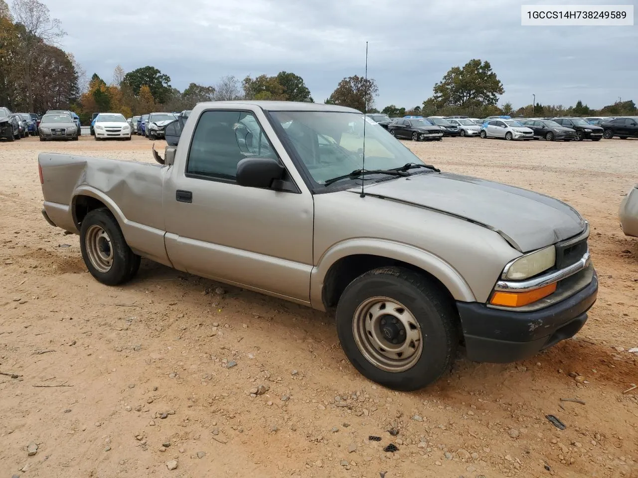 2003 Chevrolet S Truck S10 VIN: 1GCCS14H738249589 Lot: 78395474