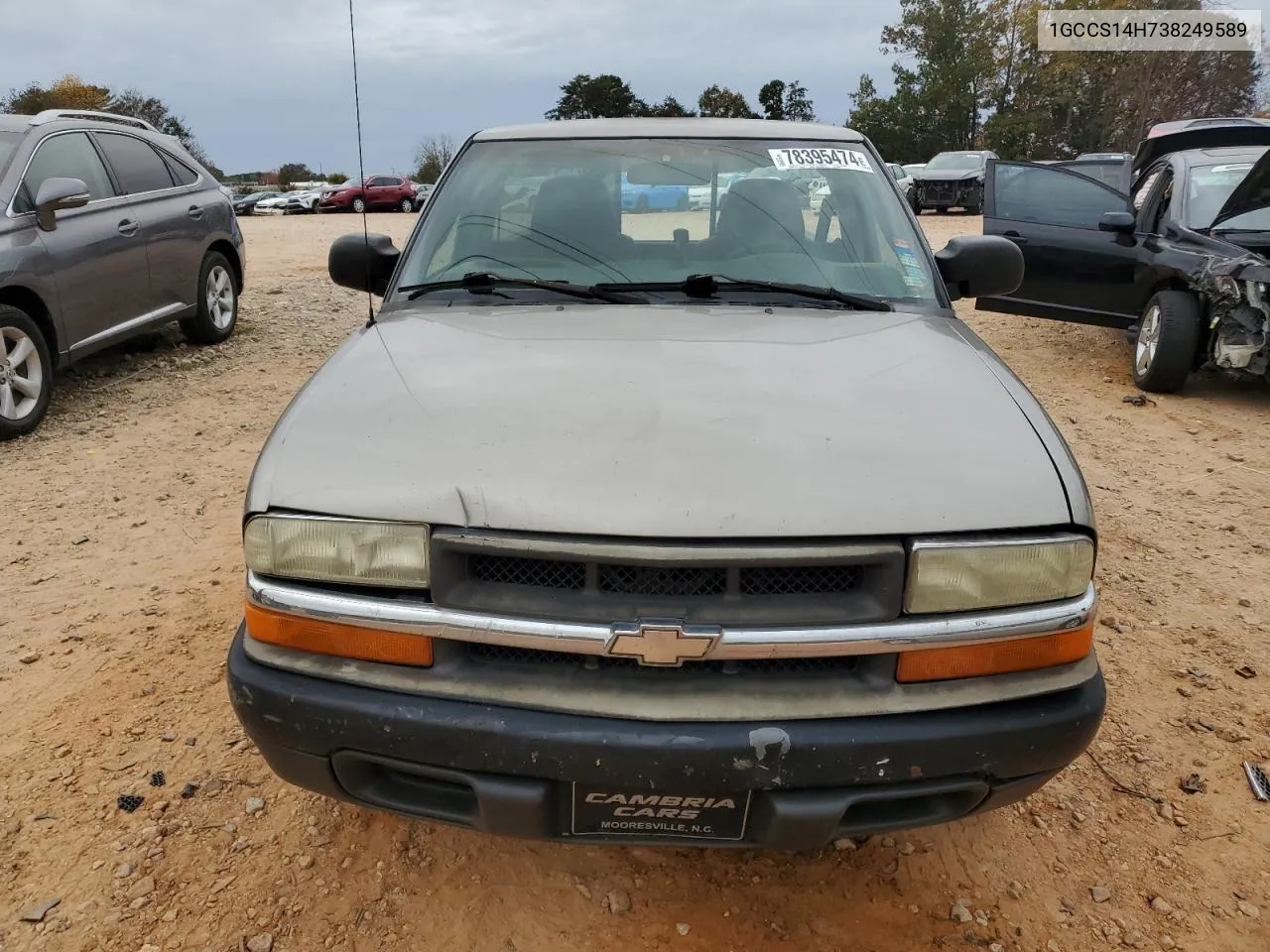 2003 Chevrolet S Truck S10 VIN: 1GCCS14H738249589 Lot: 78395474