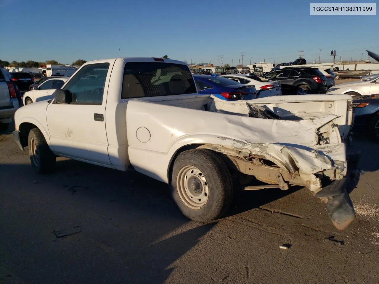 2003 Chevrolet S Truck S10 VIN: 1GCCS14H138211999 Lot: 78478214